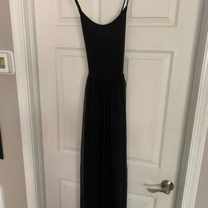 NWT- Black maxi dress with tulle layer - small